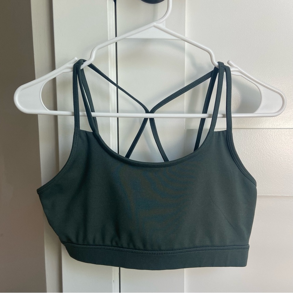 strappy back sports bra